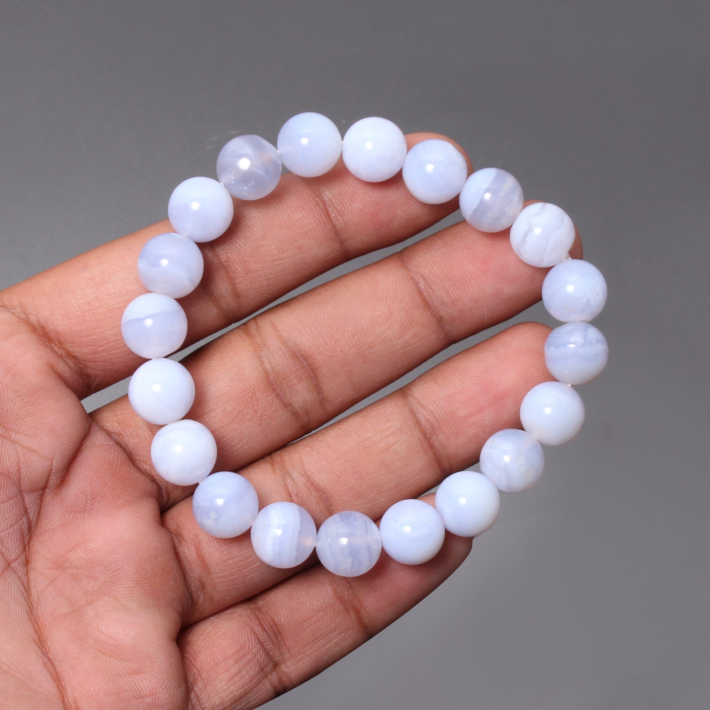 Blue Lace Agate Bracelet – Lunar Crystals